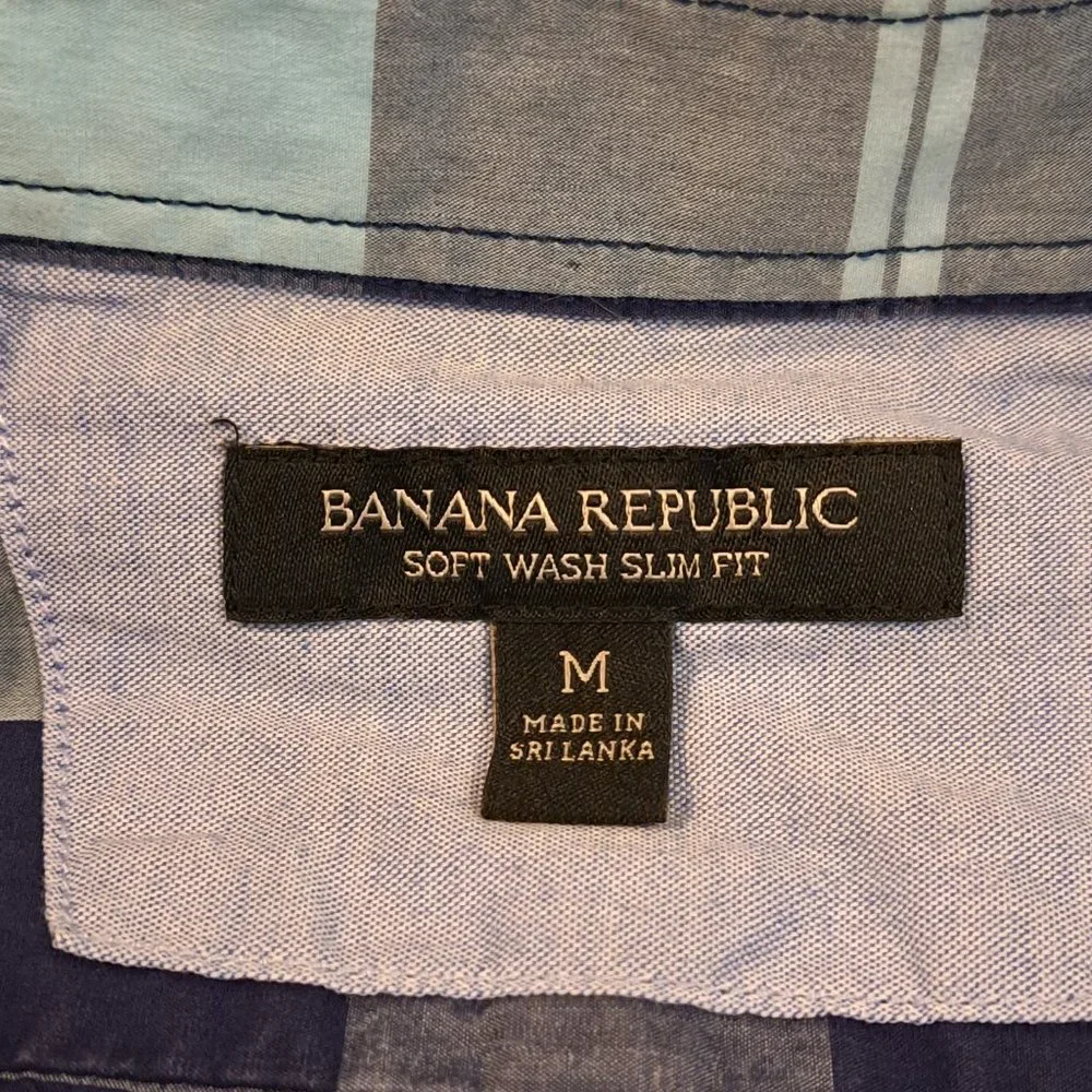 Banana Republic Soft Wash Slim Fit Men's Medium Button Down Long Sleeve Shirt